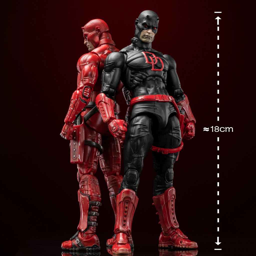In Stock - FlefToys Marvel Daredevil Classic Red Shadowland Reborn Black 8" Action Figure Devil Defenders Matt Murdock Legends
