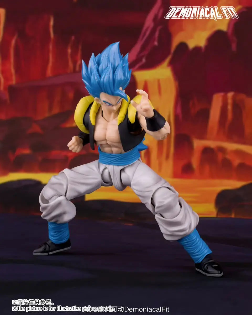 НОВО - Предварителна продажба Demoniacal Fit екшън фигурка Gogeta Dragon Ball GT фигурки Super Blue Saiyan God Gogeta фигурка SHF модел Gitf играчка