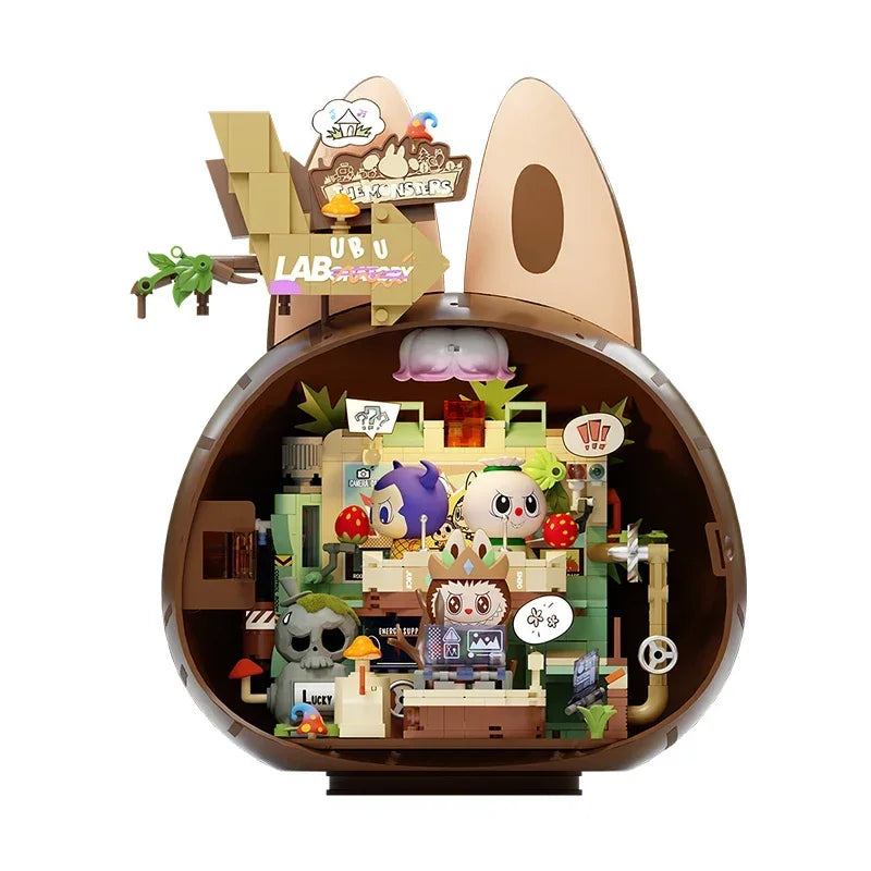POPMART LABUBU THE MONSTERS Secret Forest Base Series of Building Blocks Blind Box Guess Bag Toys Doll Cute Anime Figure Gift