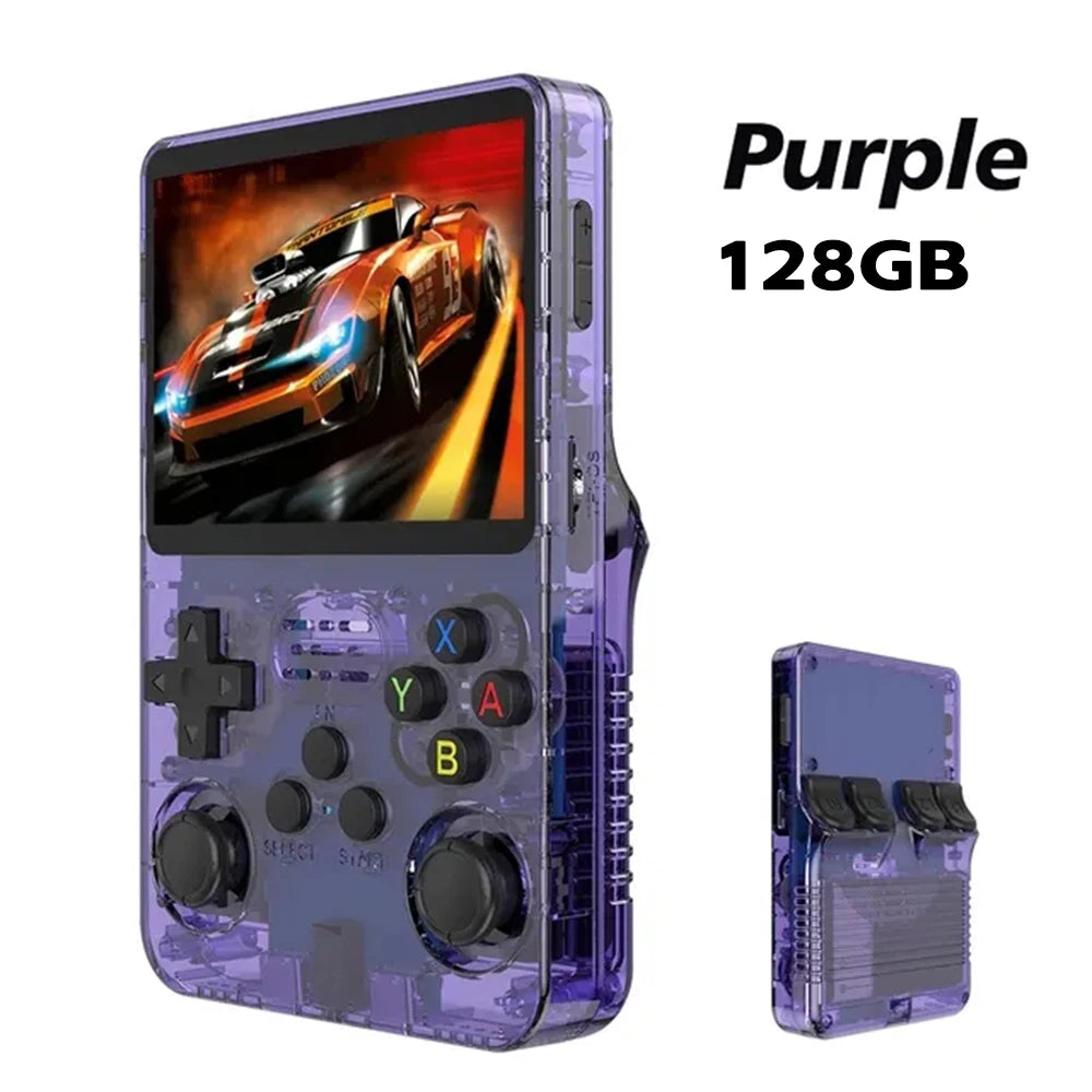 R36S Retro Handheld Video Game Console Linux System 3.5 Inch IPS Screen Portable Player 64GB GamesMultiple colors are available