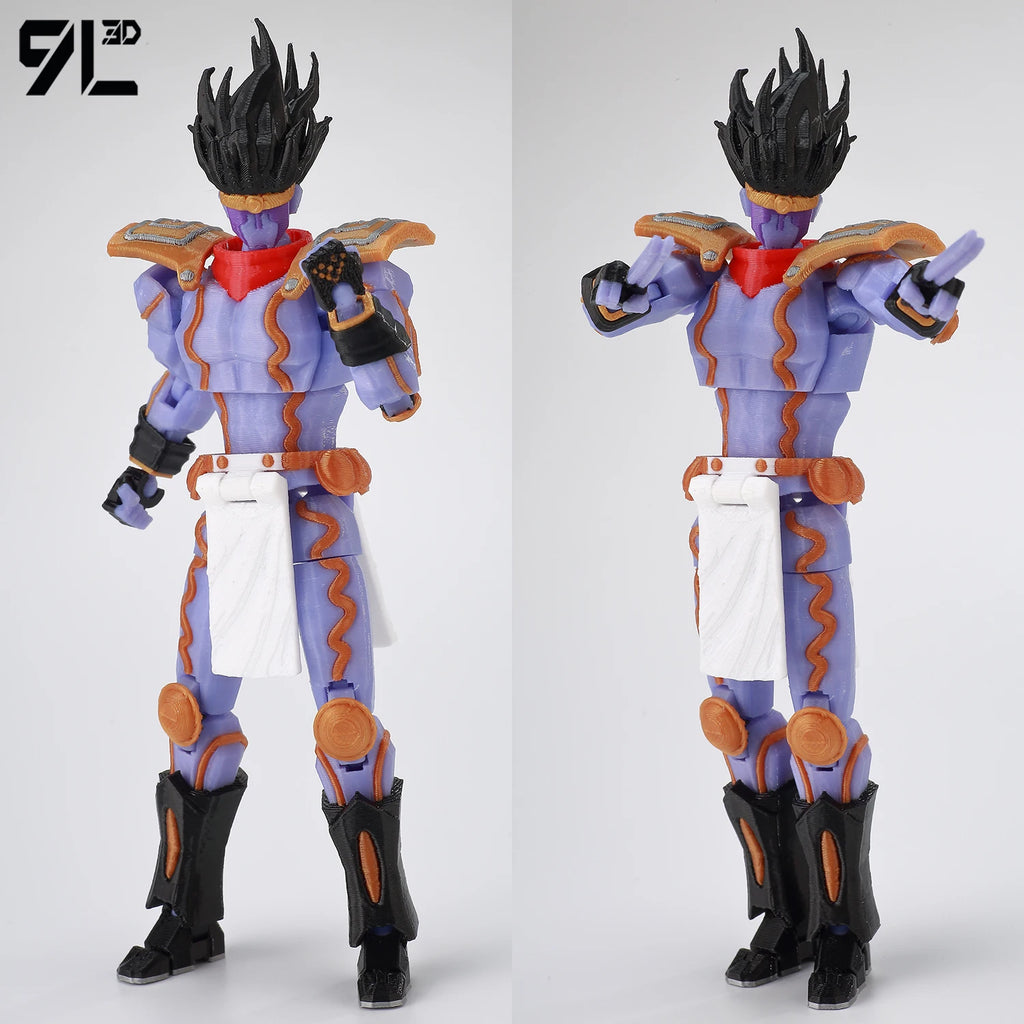 9L3D Lucky13 JoJo's Jotaro Kujo Action Figure Dummy13 with Star Platinum T13 Multi-Jointed 3D Printed Collectible Toys Titan13