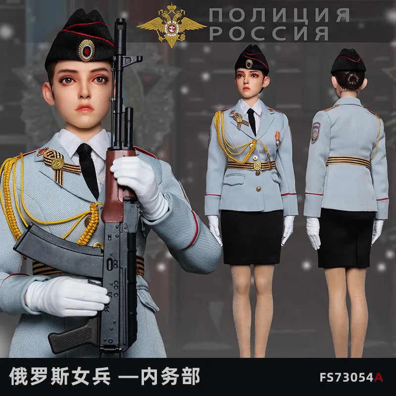 JEU [Ready Stock] FLAGSET 1/6 Female Soldier Figure Model Russian Armed Forces Action Figure 73054