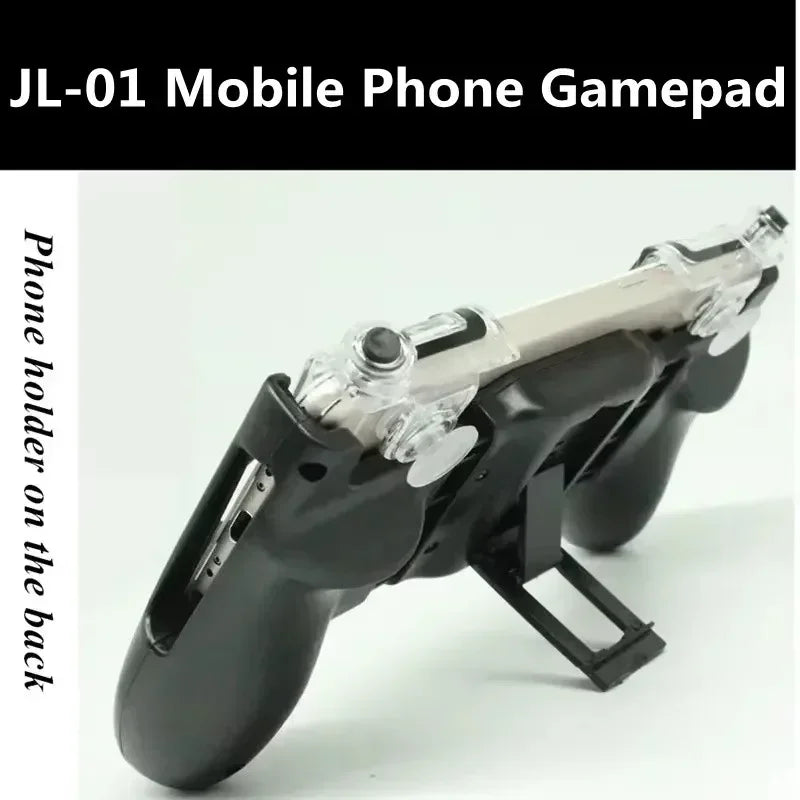 JL01 Mobile Phone Gamepad Aim Shooting L1R1 Key Button for IOS Android PUBG Game Joystick Controller Handle with Plastic Bracket