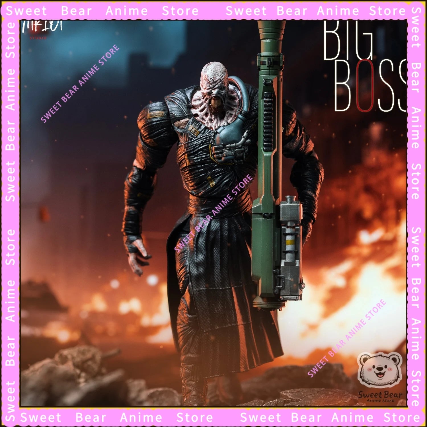 In Stock Patriot 1/12 Nemesis-T Type Tracker Resident Evil BIG BOSS Action Figure ACG Model Trendy Toy Desktop Doll Collectibles