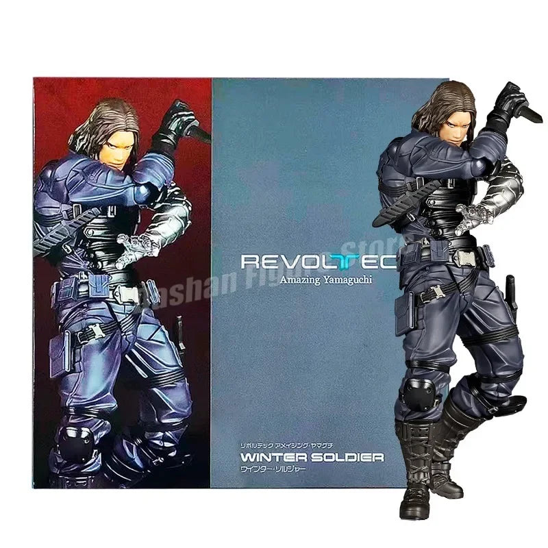 Revoltech Winter Soldier Action Figure Amazing Yamaguchi Captain America White Wolf Figures PVC Movable Collectible Model Toys