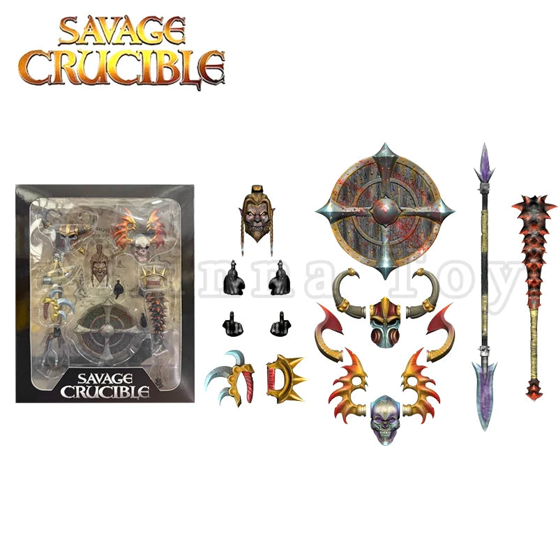 Harbinger Studios 1/12 7inch Action Figure Savage Crucible Wave 2 Jaeger Nashom Krieger Whoman Barbarian Anime Model For Gift