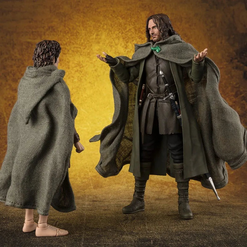 In Stock BANDAI Original S.H.Figuarts THE LORD DF THE RINGS ARAGORN FRODO BAGGINS GOLLUM SHF Action Figure Model Toy Gift forKid