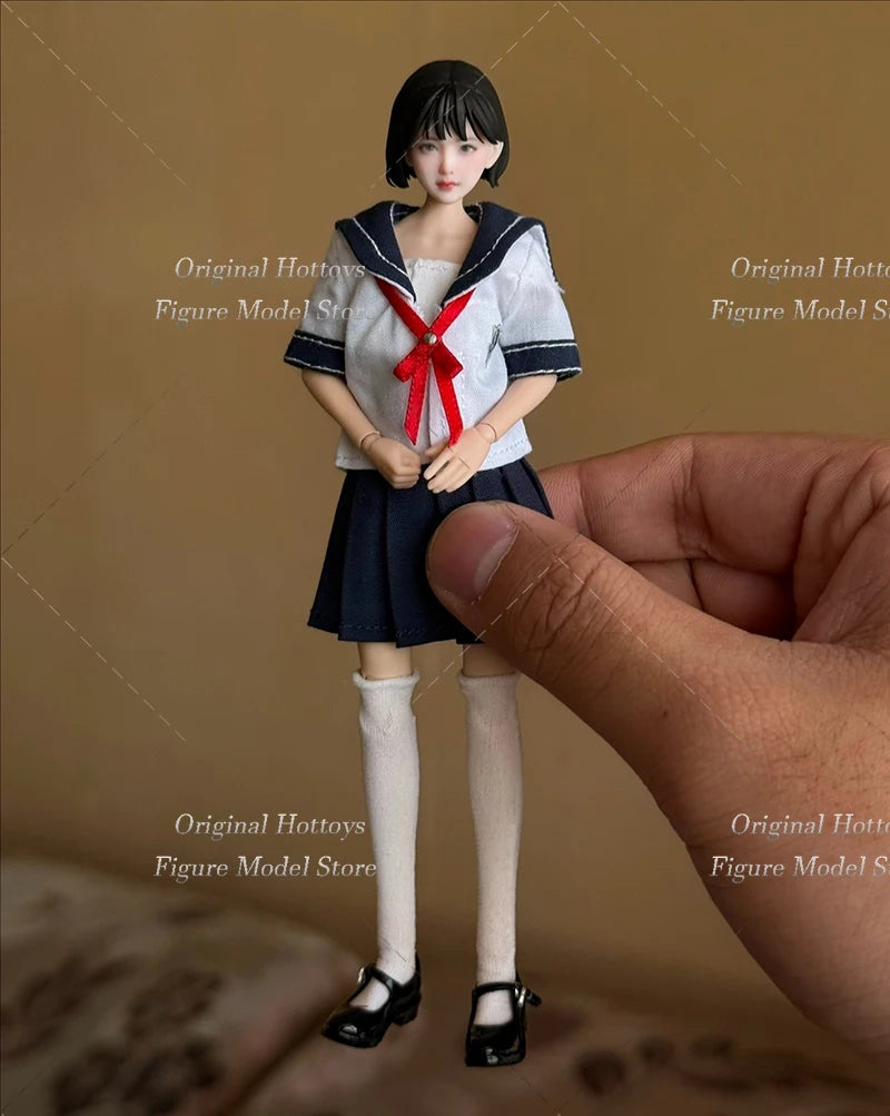 In Stock 1/12 Scale Female Soldier Head Sculpture Tang Li Short Hair Beauty Head Carving Fit 6-inches Action Figure Doll