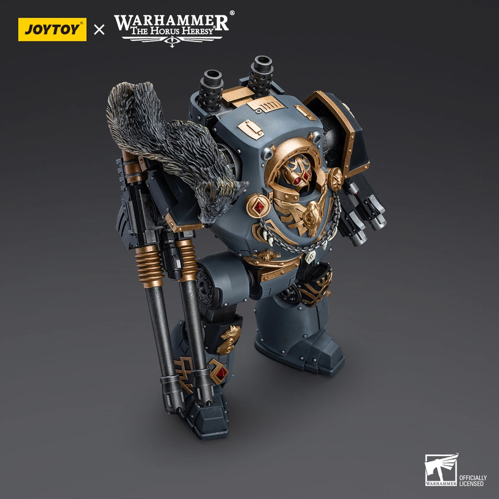 JOYTOY Warhammer 40K 1/18 Action Figure 24cm Space Wolves Contemptor Dreadnought with Gravis Bolt Cannon Collectible Toys Gift