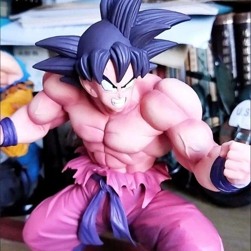 GREEN CAT Bandai Banpresto Dragon Bal Ichiban Kuji Earth 2 C Reward Kaiohken Son Goku Anime Figure Model Desktop Ornaments Gift