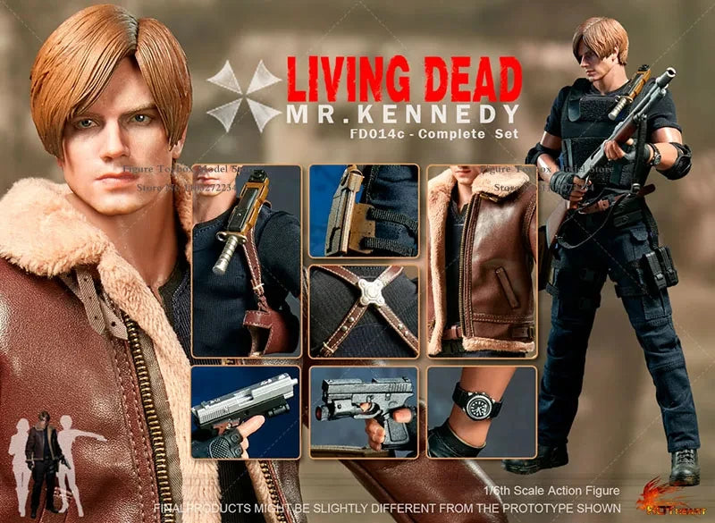 Auf Lager: Hot Heart 1/6 FD014 Mr. Kennedy Actionfigur, mutiger Killer Leon, zarte 30 cm große Figur, komplettes Set, Sammlerstück, Geschenk, Spielzeug