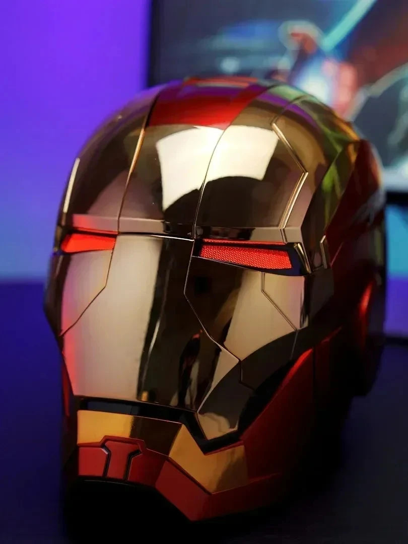1:1 MK5 Helmet MK5 Voice Control Avengers War Machine Cosplay with LED Light Electronic Close ironman Helmet For Kids Gift