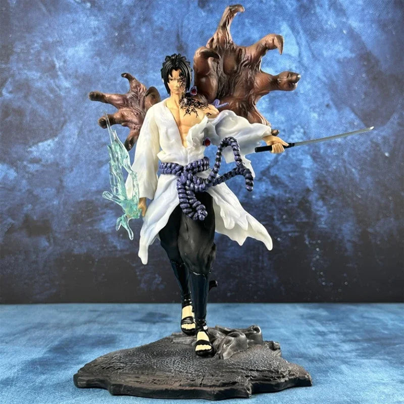 Naruto Tiemu Uchiha Sasuke Anime Figure 24cm GK Action Figurine Pvc Statue Model Doll Collectible Desk Decora Toy Christmas Gift