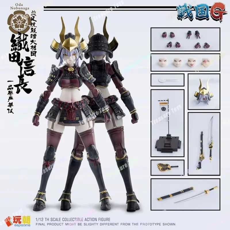 Keepgoing Warring States G-Serie Oda Nobunaga Frau Soldat 1/12 Action-Modell Sammlerfigur Spielzeug
