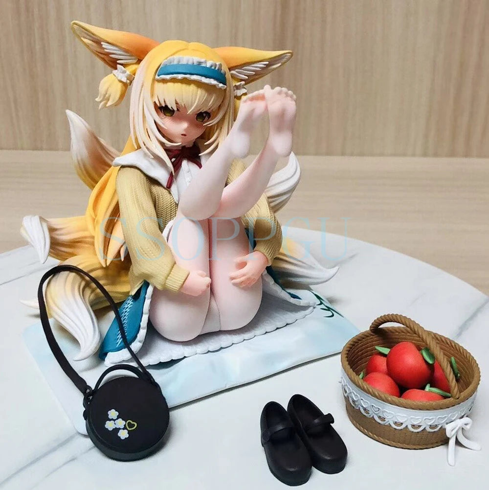 NEUE Arknights Figur Suzuran Nachmittagstee Anime Fox Girl PVC Actionfigur Spielzeugstatue Erwachsene Sammlermodell Puppengeschenke