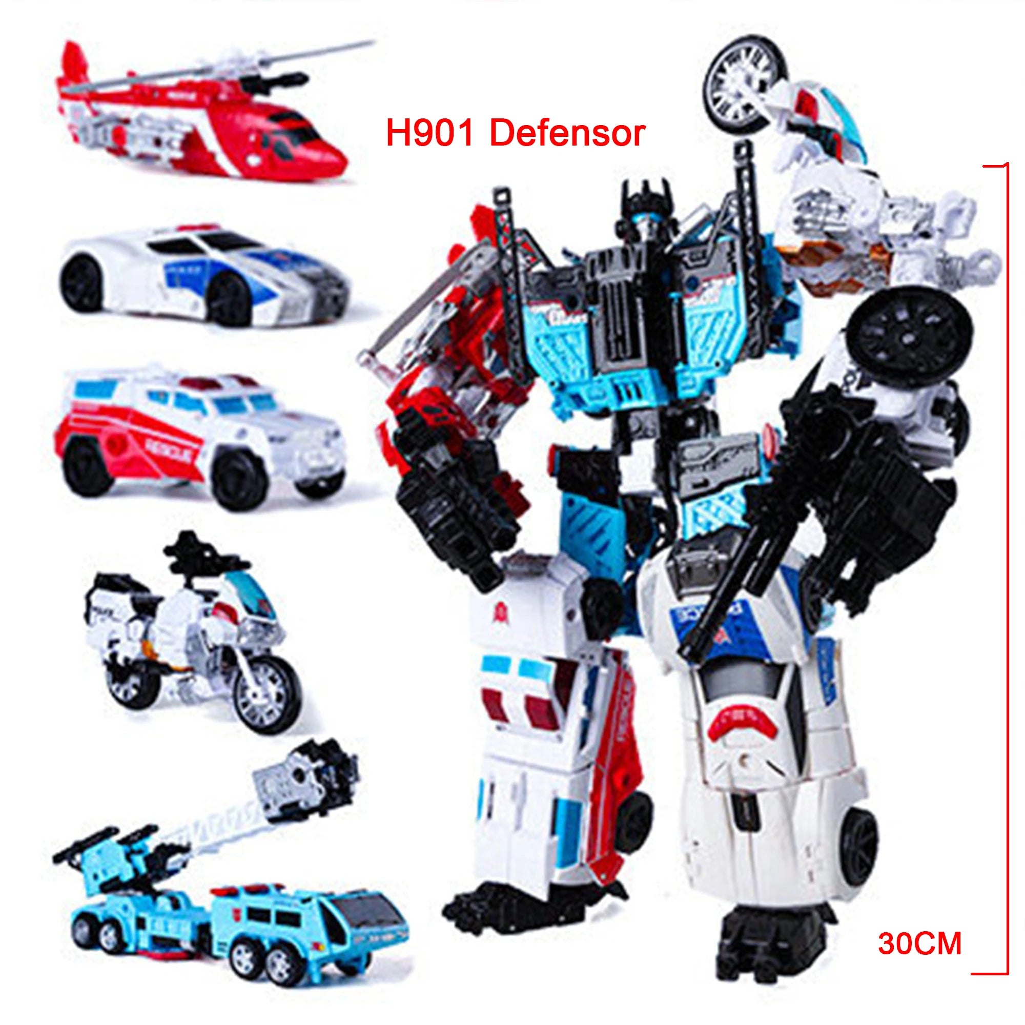 HZX Defensor H901 Transformation Toys Robot 5IN1 Combiner Superion Bruticus Devastator Deformation Action Figure