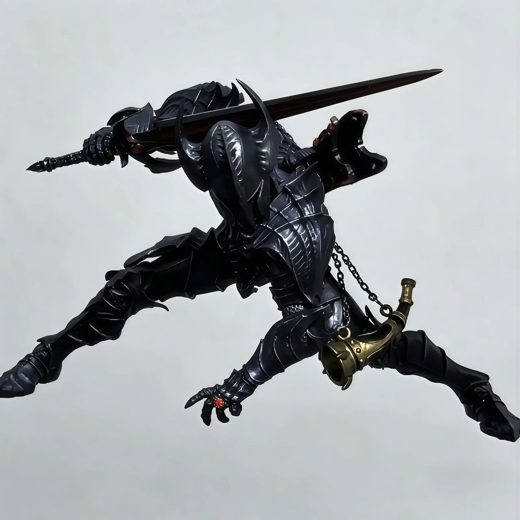Harvinger Studios Action Figure Elric Of Melnibone 1 12 Scale Articulated Black Armor Red Cape Collectible Model For Adult