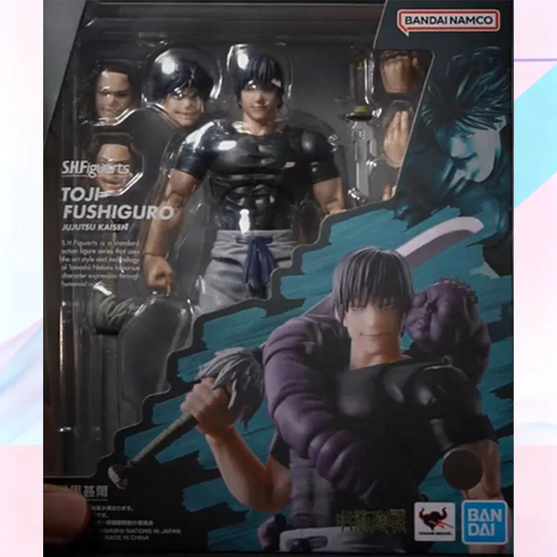 In Stock BANDAI Original S.H.Figuarts JUJUTSU Toji Fushiguro Satoru Gojo SHF Action Figure Model Gift for Kid Foam Box Packaging