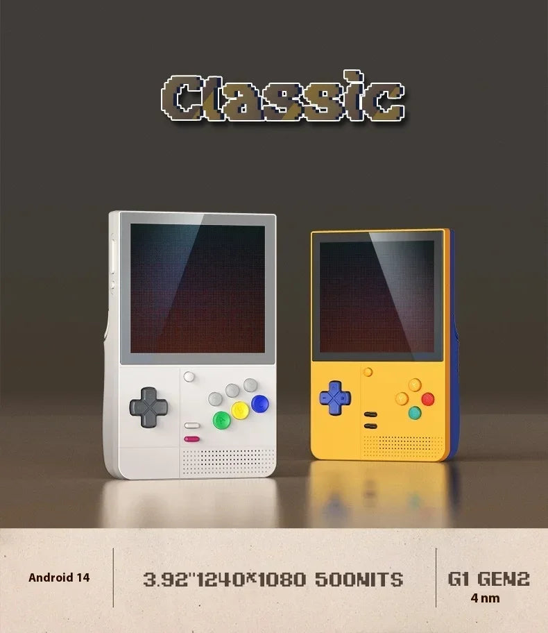 Retroid Pocket Classic Game Console Custom 3.92" 1240*1080 AMOLED 500Nits Screen 5000mAh 6 Keys Retro Handheld Game Consoles