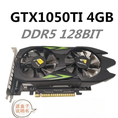 „GTX1050TI 4 GB GDDR5-Gaming-Grafikkarte, für Desktop-PC und All-in-One-Computer, Backplate-Design, 1080P HD HDMI/DP-Ausgang“
