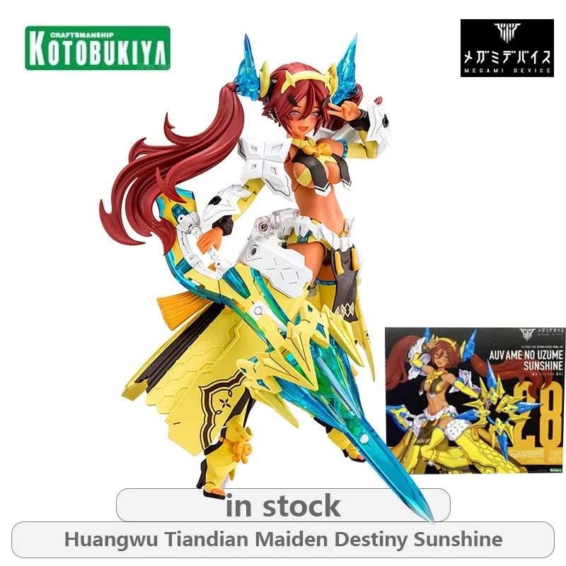 Kotobukiya Osoriginal MEGAMI DEVICE AUV AMATERASU ECLIPSE Anime Action Figure Assembly Model Toys Movable Model Gifts for Boys
