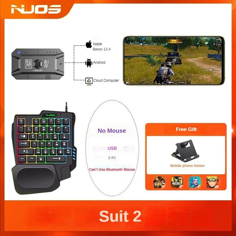 M1 Pro Mobile Game Controller 4 in 1 Maus-Tastatur-Adapter-Konverter BT V5.0 Programmierbarer Adapter unterstützt IOS Android System