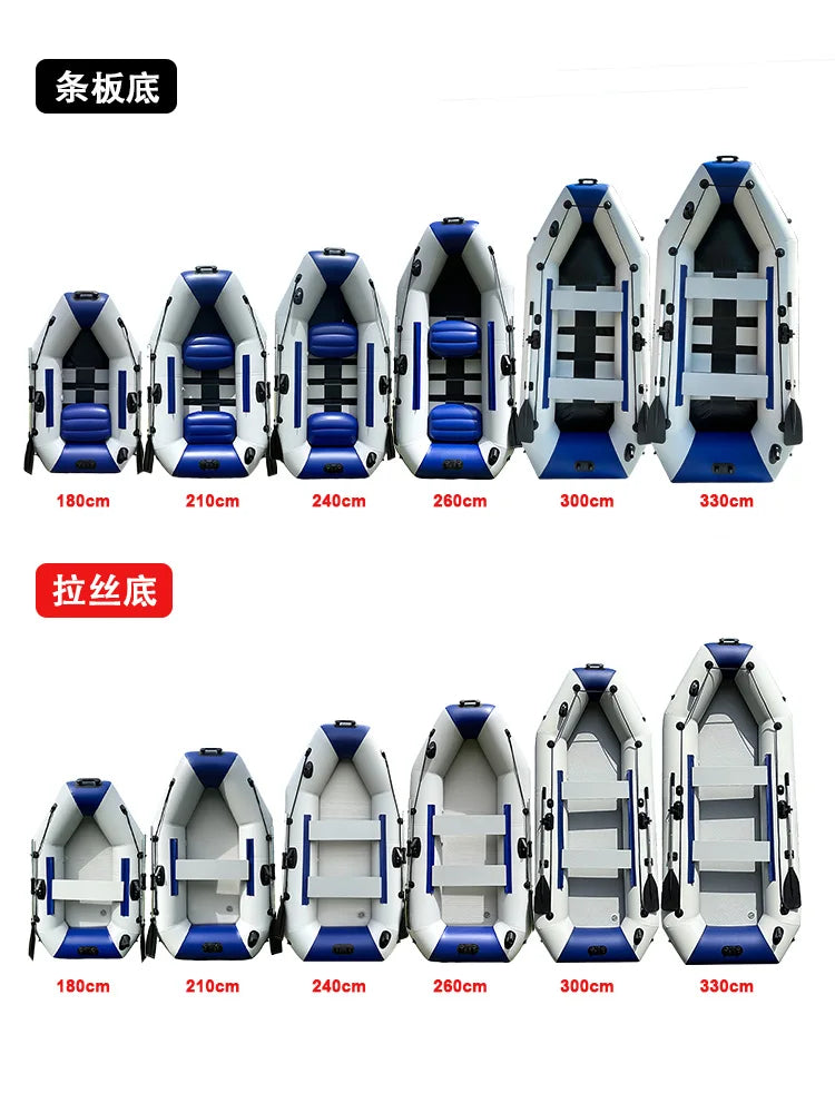 8,5 Fuß aufblasbares Fischerboot, faltbarer Holzboden, Surfboote und Rennkajak für 3 Personen für den Wassersport im Meer im Freien