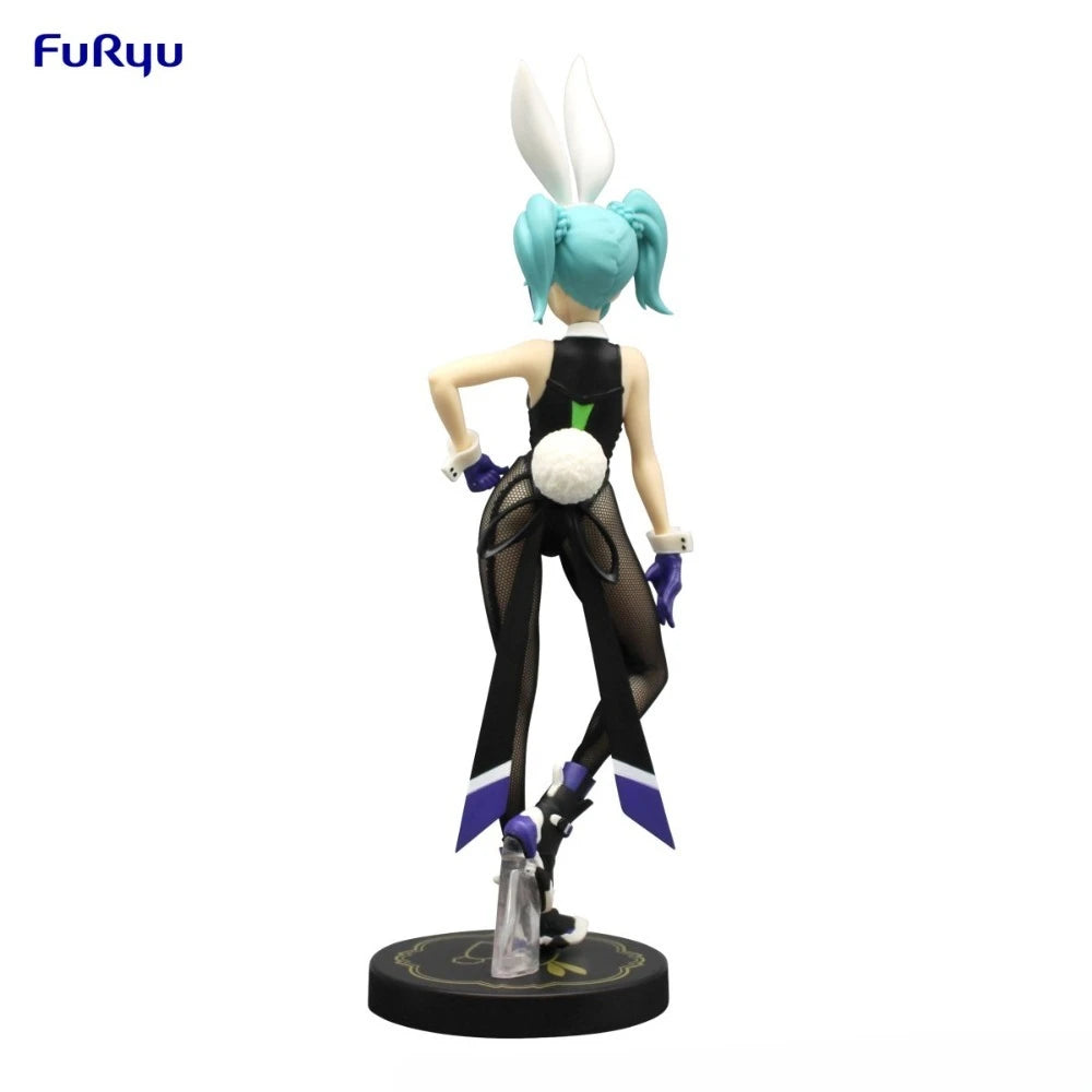 In Stock FuRyu Original Genuine  Piapro Characters Hatsune Miku BiCute Bunnies Figure Street Violet Color Ver. 30cm Model Toys