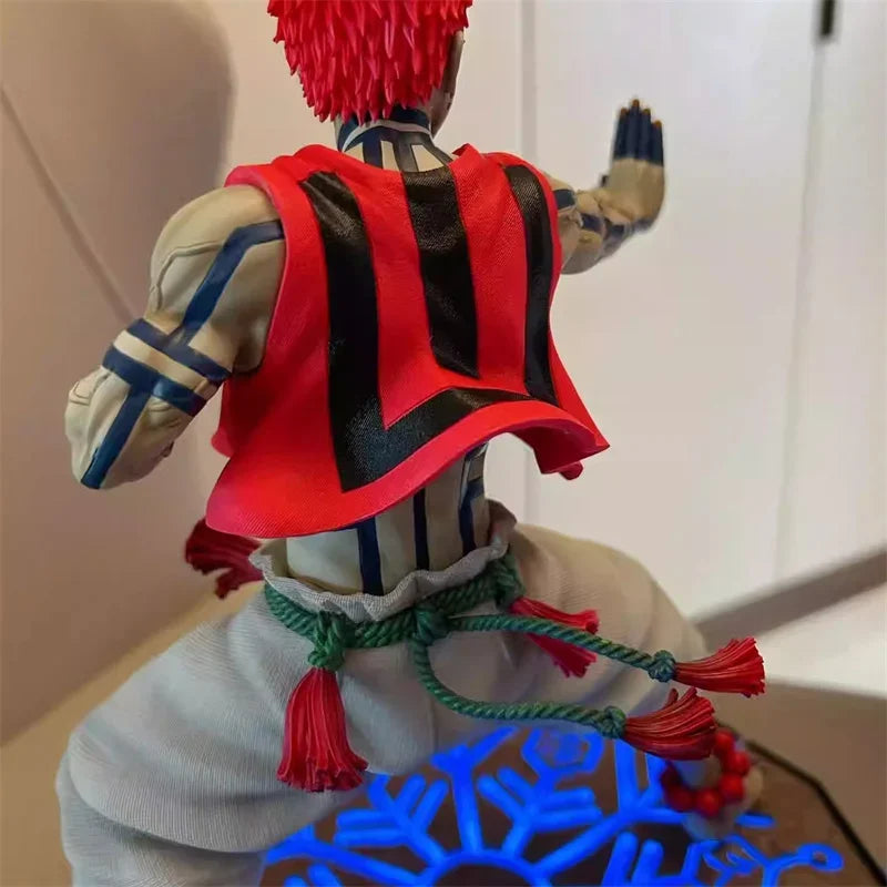 27cm Demon Slayer Akaza Standing Posture Battle Form Statue Resin with LED Light Action Figure Model Toys Gift