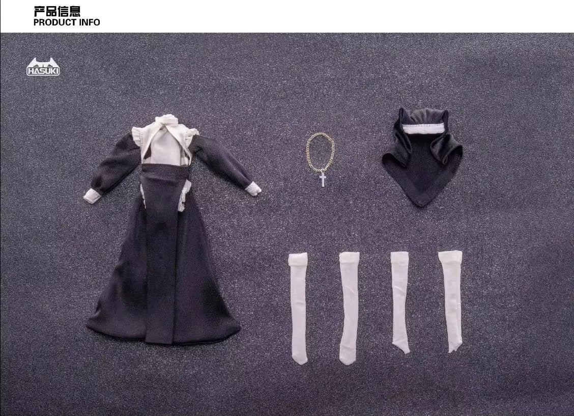 In Stock Hasuki Pocket Art PA009 SP 1/12 Succubus Nun Friede Women Soldier Anime Action Figure Toys Models Collectible PVC Gift
