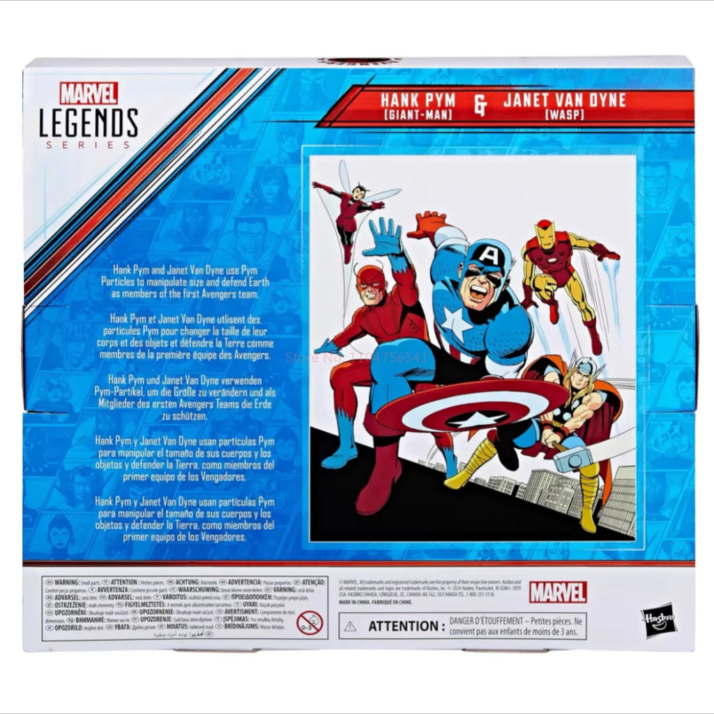Marvel Legends Reprint Giant-Man Ant-Man Wasp 6-Inch Double Set Action Figures Movable Doll Toy Figurine for Kids
