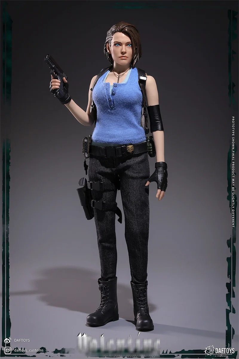 1/6 DAFTOYS F017 Policewoman Jill Electromagnetic Gun Version Action Figure Model Toys12-inch Collection Scene Ornaments Gift