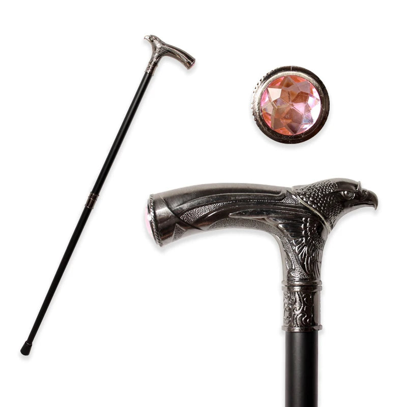 10 Colors Eagle-Head With Transparent Diamond Man Luxury Fashion Walking Stick Women Decorative Elegant Walking Canes