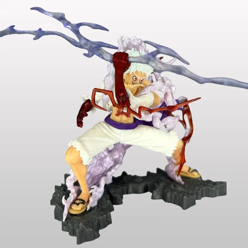 One Piece Wink Studio Small Thunderbolt Nikalufei 12CM Statue Model Handmade Ornament