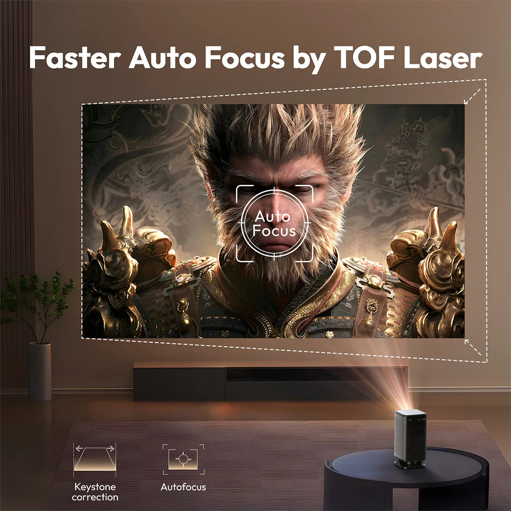 BYINTEK P70X Portable Mini Projector with Built-in Battery 4K Support 3D Wifi for Outdoor Movie Night Home Theater Projectors