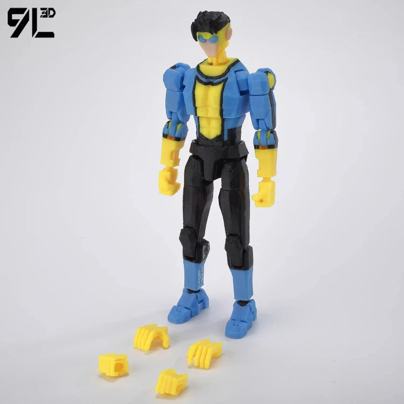 9L 3D Invincible Omni Man Titan Action Figure - Multi-Jointed Articulated Collectible Toy for US Comic Fans Display
