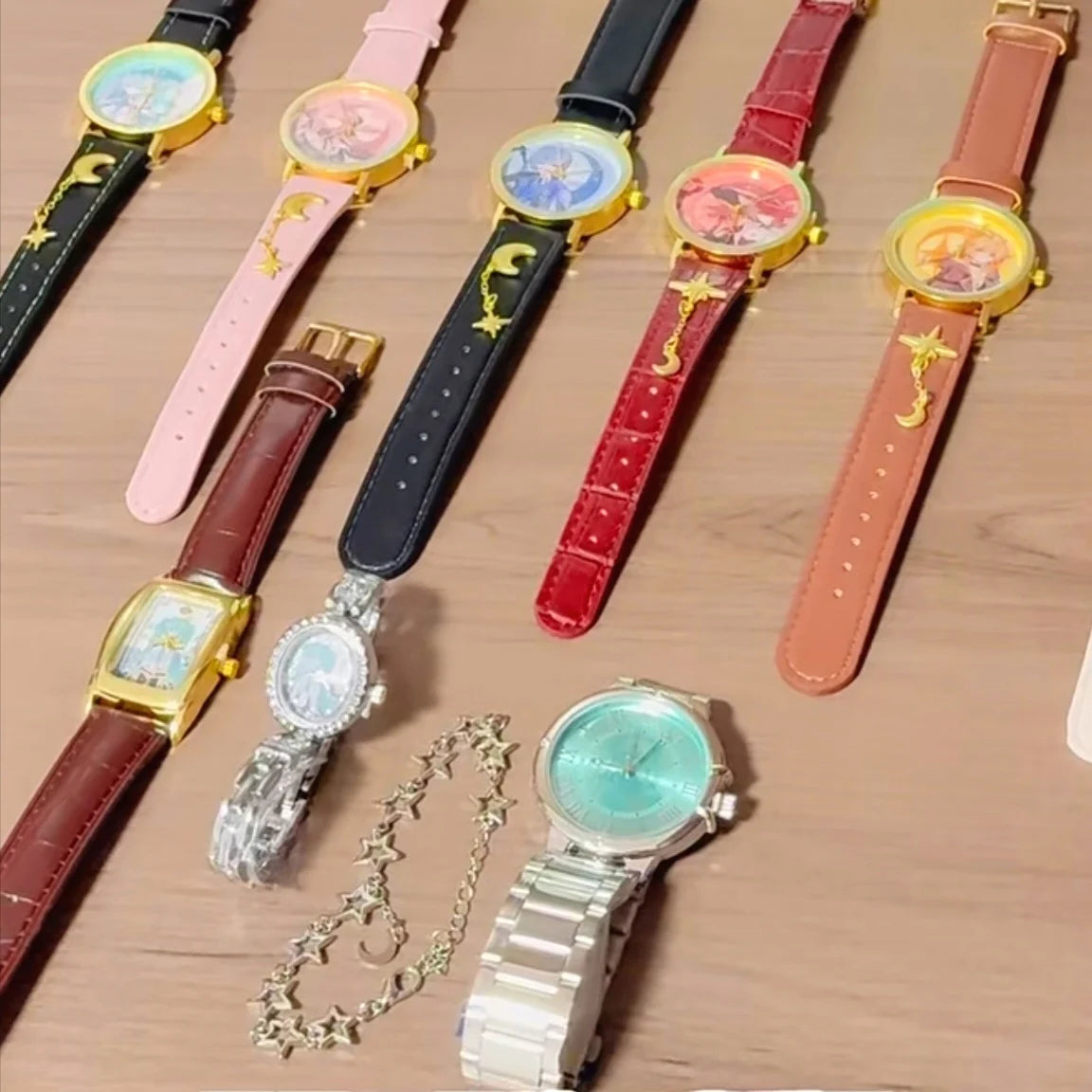 Authentic Hatsune Miku Anime Star Moon Knight Serie Watch Blind Box Gift For Birthday Surprised  Kawaii Timepiece Collection