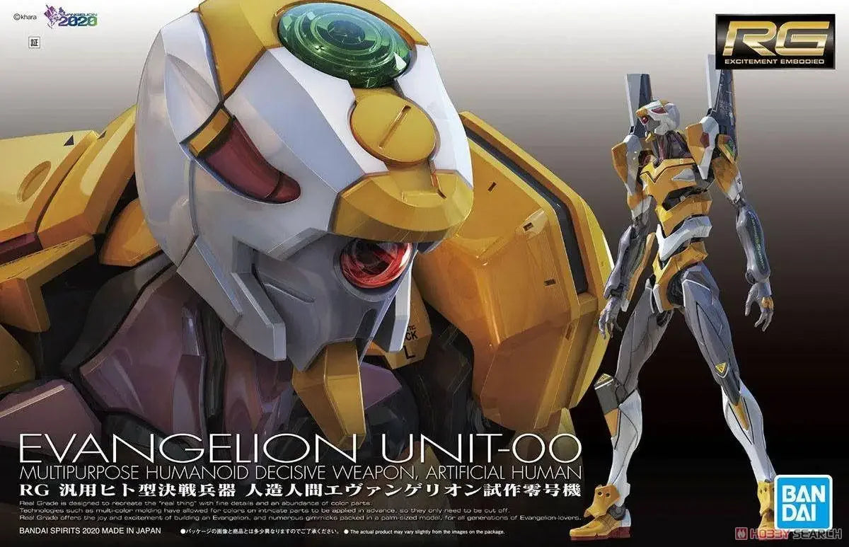 Original Genuine RG EVANGELION UNIT-00 -01 -02 -03 -04 -06 -08 Bandai Anime Model Toys Action Figure Gifts Collectible Ornaments