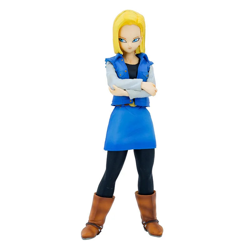 24CM Anime Dragon Ball Z Android 17 18 Figure Android 18 PVC Action Figures Collection Model Toys for Children Christmas Gifts