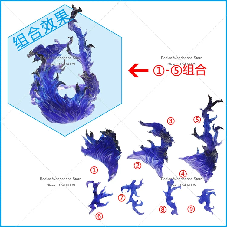 In Stock 1/12 Scale Burning Flame Effects Ground Fissure Model Modeling Scene For 6inch DIY Anime Action Figure Doll Body