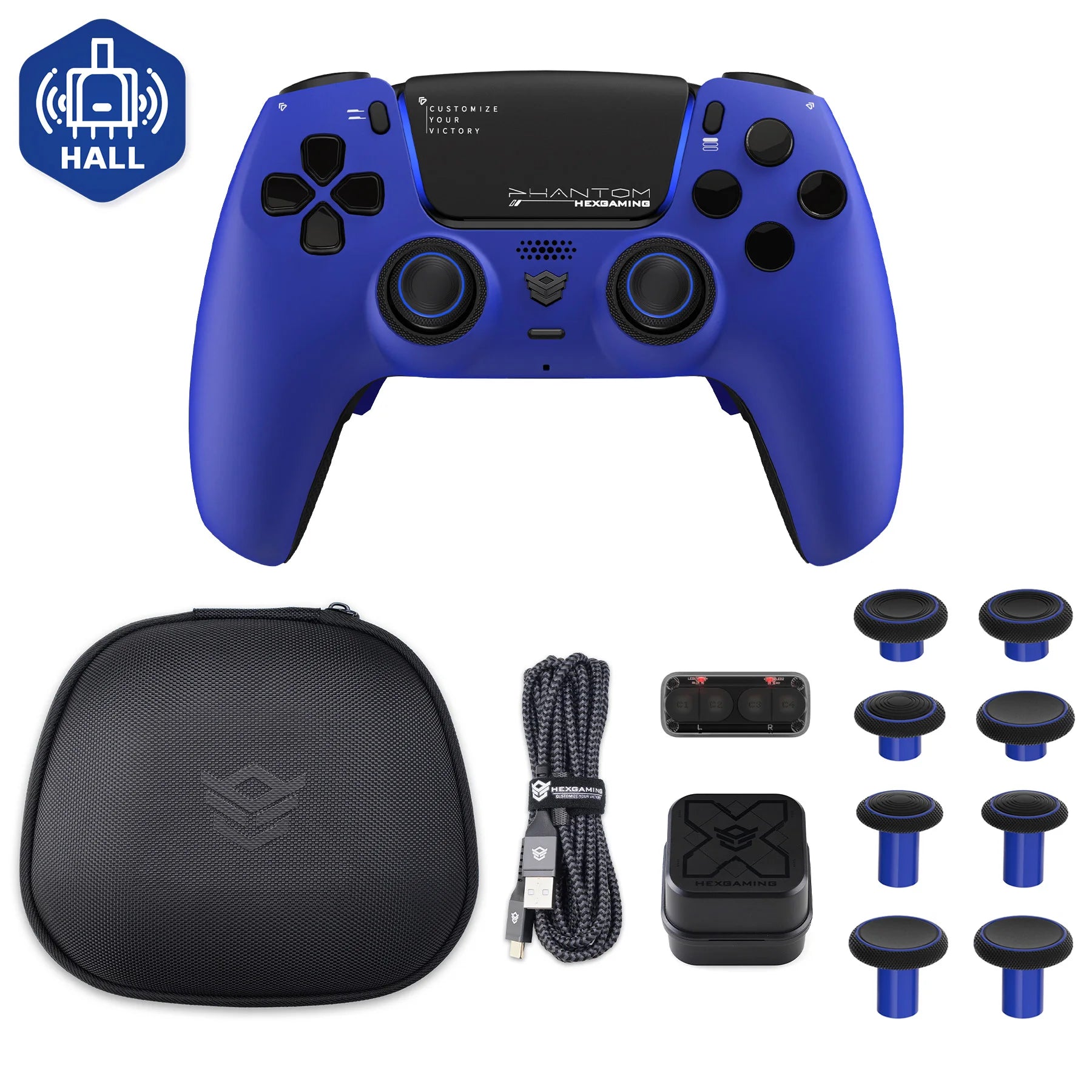 HEXGMING PHANTOM wireless controller Bluetooth Hall joystick game controller compatible with PS5 Elite   PC computer Steam