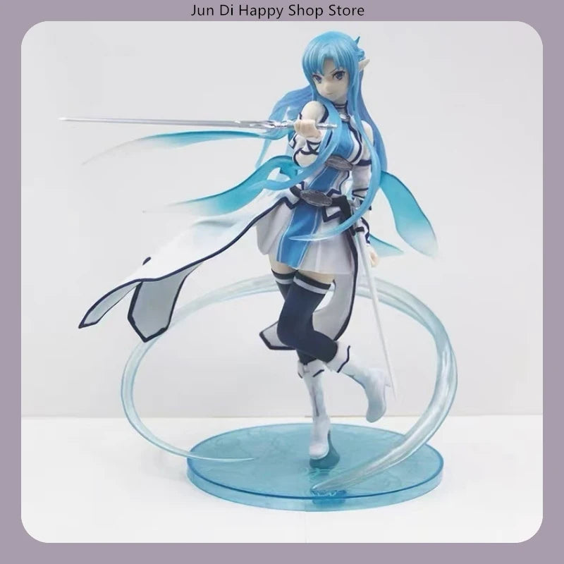 23cm Sword Art Online Yuuki Asuna Water Spirit Anime Figure - Model Statue, Fans Collection, Desktop Decoration Ornament Toy