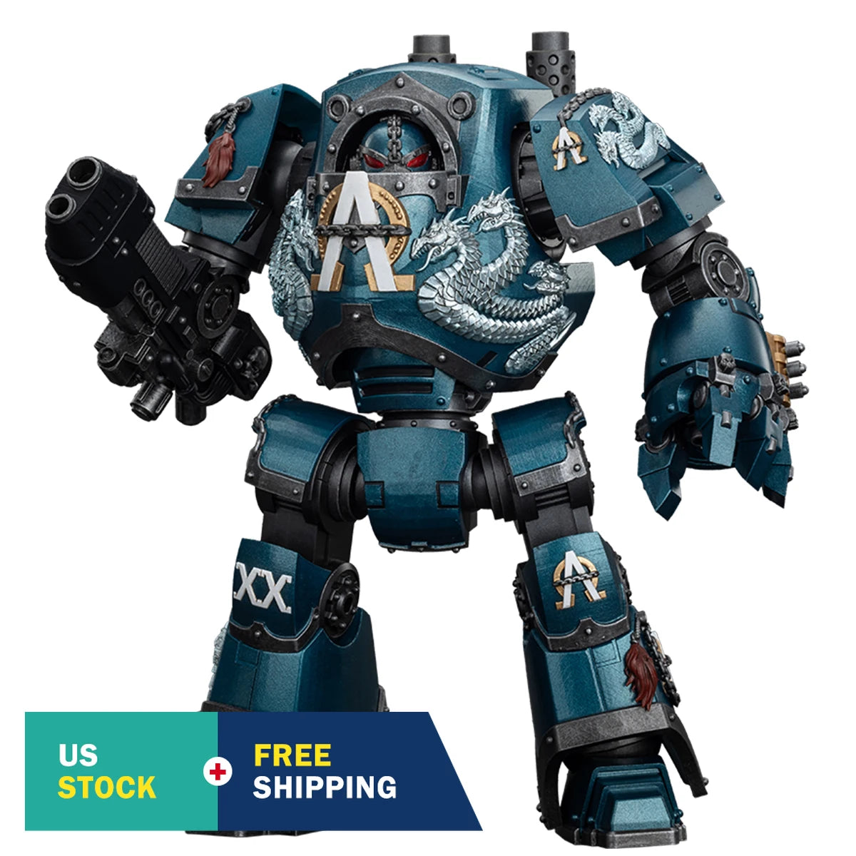 HiPlay JOYTOY Warhammer Alpha Legion Contemptor Dreadnought with Gravis Plasma Cannon 1/18 Action Figures