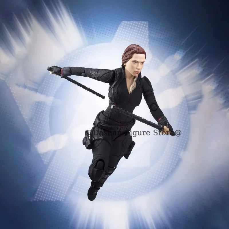 Shf Black Widow Actionfigur Avengers End Game Natasha Romanoff Figuren 15 cm PVC Sammlerstück Infinity War Modell Spielzeug für Geschenke