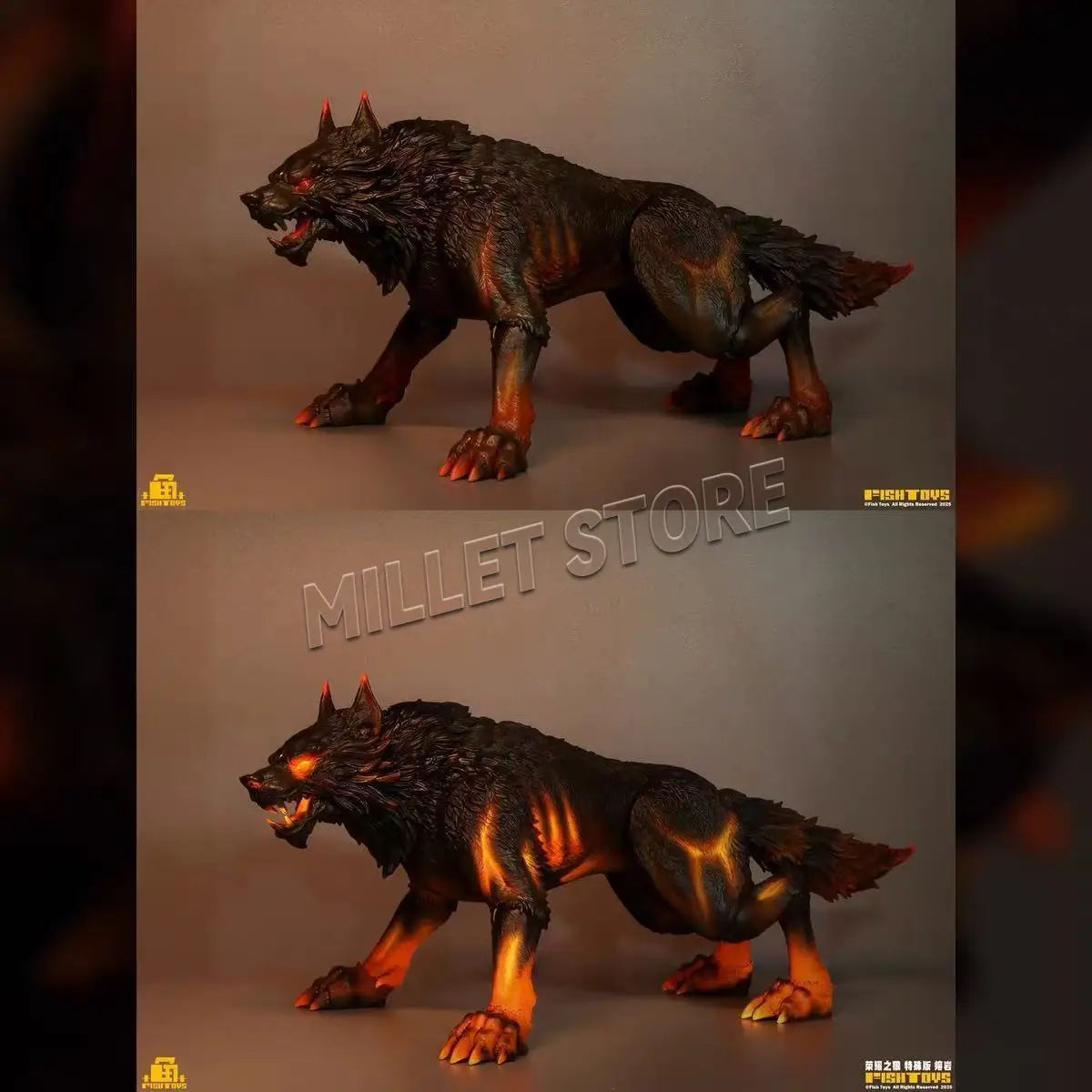 In Stock Fish Toys HY-032 Glory Wolf Special Edition Lava Action Figure Collectible Model Toy For Collectors