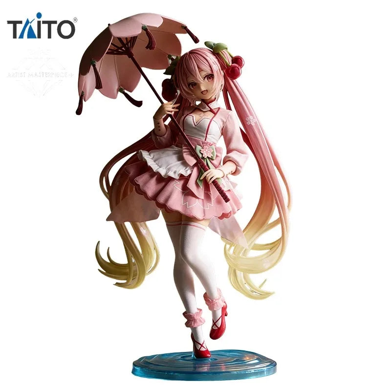 TAiTO AMP Hatsune Miku Sakura Miku ~Sakura Dress Ver PVC 21CM Anime Action Figures Model Collection Toy
