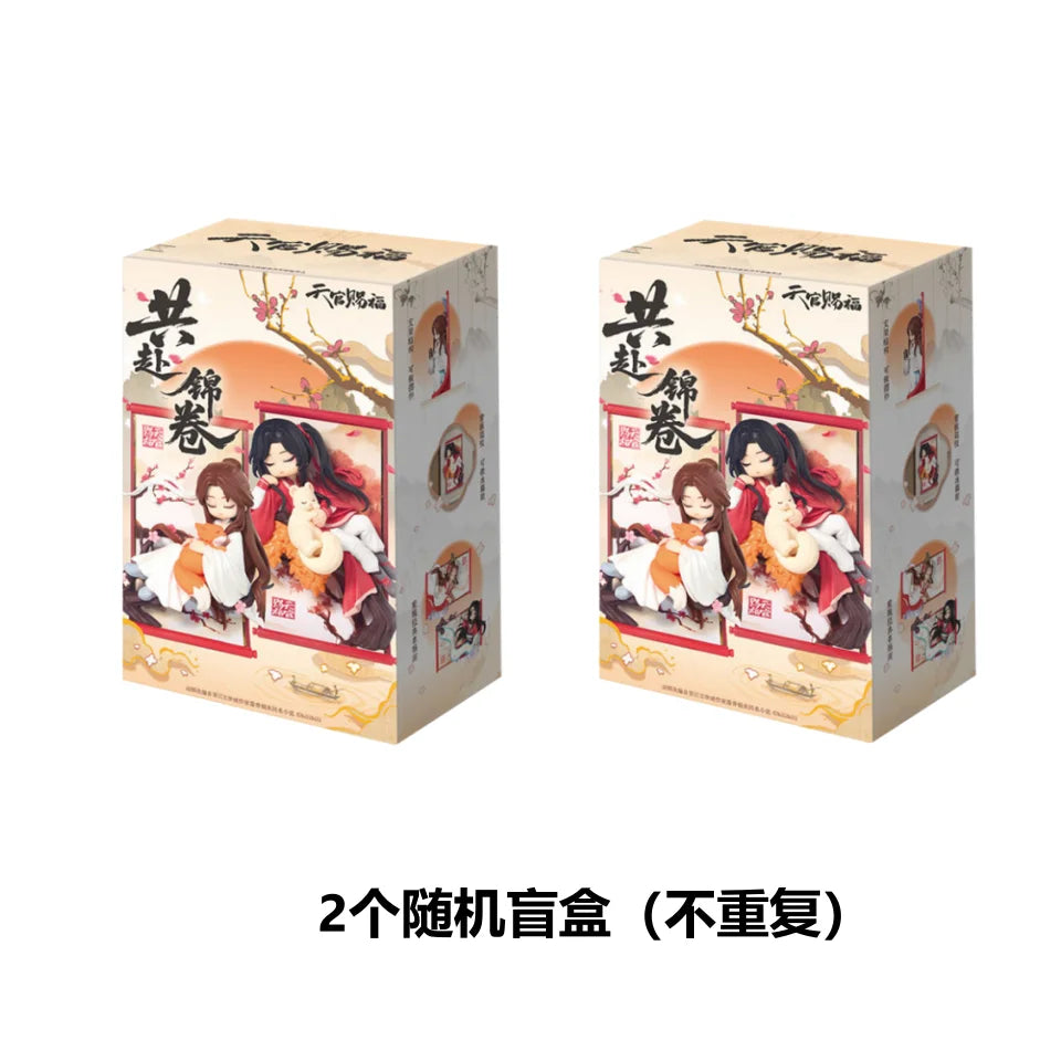 Genuine Tian Guan Ci Fu Scroll Series Blind Box TGCF Hua Cheng Xie Lian Cute Anime Peripheral Mystery Box Decora Anime  Gifts
