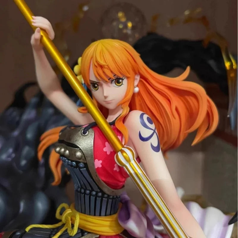 One Piece Nami GK Figure, Straw Hat Pirates Collectible Statue, Desktop Decoration & Display Model Gift for Anime Fans