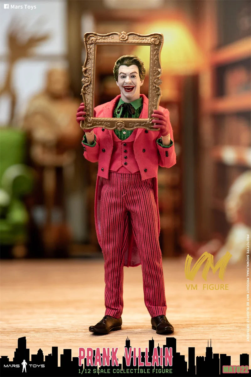 Mars Toys MAT022 1/12 Scale Prank Villain Action Figure 6'' Male Soldier Figurine Model Full Set Collectible Toys Doll