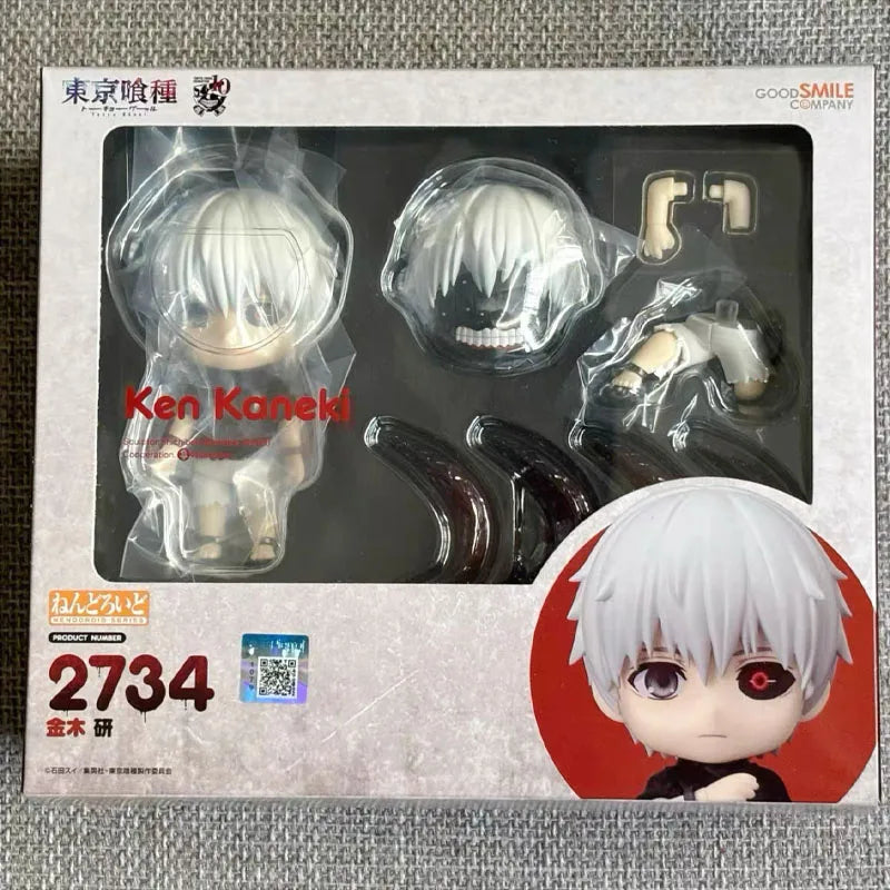 Low price In Stock GSC Original Nendoroid Tokyo Ghoul KEN KANEKI Anime Action Figure Model Toy Gift for Kid Foam Box Packaging
